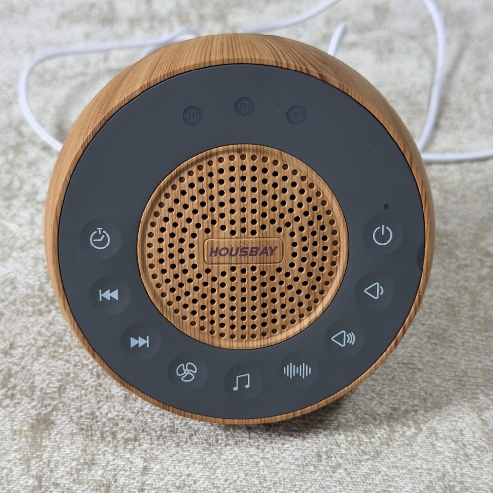 White Noise Machine-Housbay, Sleep Soundly w/ 31 Soothing Sounds, Timer